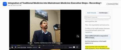 برگزاری رویداد بین المللی Appraise to Raise با عنوان گام های عملی ادغام خدمات طب سنتی در نظام سلامت